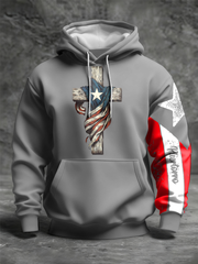 Men's Puerto Rico Proud Art Printed Hoodie