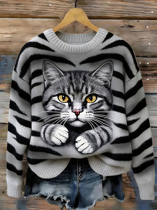 Women's Cat Print Tops