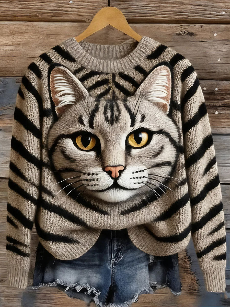 Women's Cat Print Tops