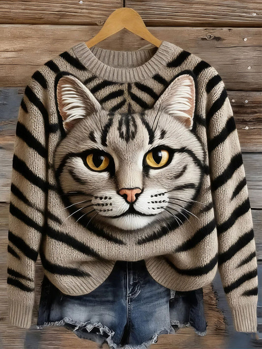 Women's Cat Print Tops