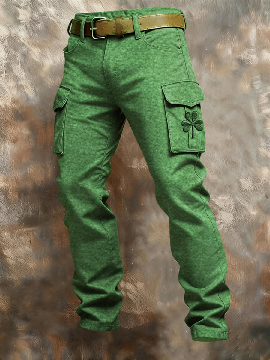 Men's St. Patrick's Day Shamrock Print Pants