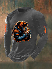 Men's Football Fans Lovers Gameday Casual Long-Sleeve T-Shirt