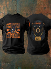 Men's Football Fans Lovers Gameday Casual Short Sleeve T-shirt