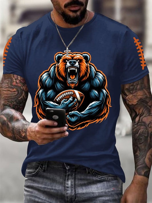 Men's Football Fans Lovers Gameday Casual Tee