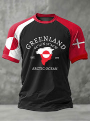 Men's Greenland Printed Casual T-Shirt
