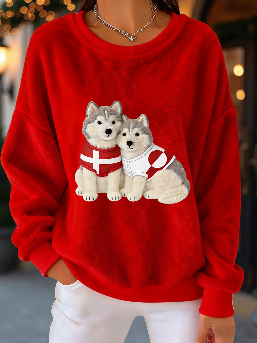 Women's Greenland Dog Flannel Sweatshirt