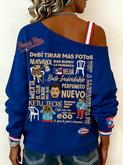 Women's Bunny Football Music Lover Printed Sweatshirt