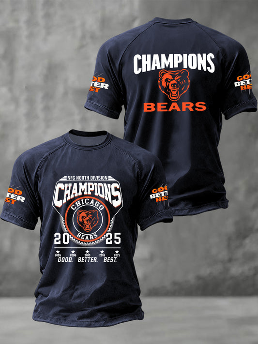 Men's Good Better Best Print Football Fans Gameday Casual Short Sleeve T-shirt