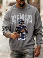 Men's Funny Iceman Print Gift For Football Fans Casual Sweatshirt