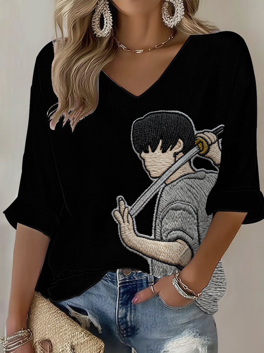 Women's BTS lovers Printed Waffle T-shirt