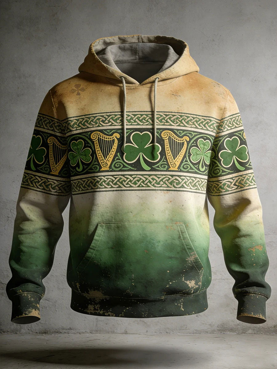 Men's St. Patrick's Day Printed Casual Hoodie