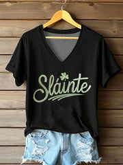 Women's St. Patrick's Day Printed Casual T-Shirt