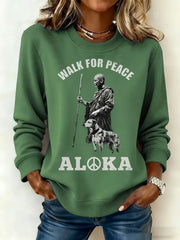 Women's Walk For Peace Art Print Sweatshirt