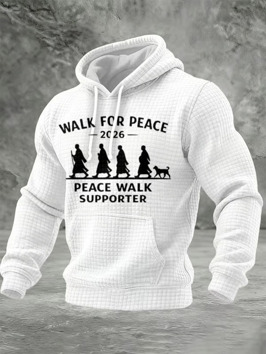 Men's Walk For Peace Printed Hoodie