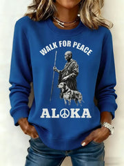 Women's Walk For Peace Art Print Sweatshirt