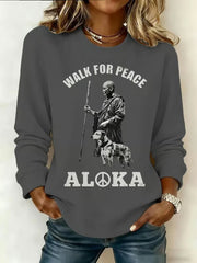 Women's Walk For Peace Art Print Sweatshirt