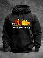 Men's Walk For Peace Printed Hoodie