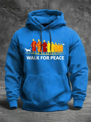 Men's Walk For Peace Printed Hoodie