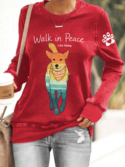 Women's Walk for Peace Like Aloka Polyester Waisted Sweatshirt
