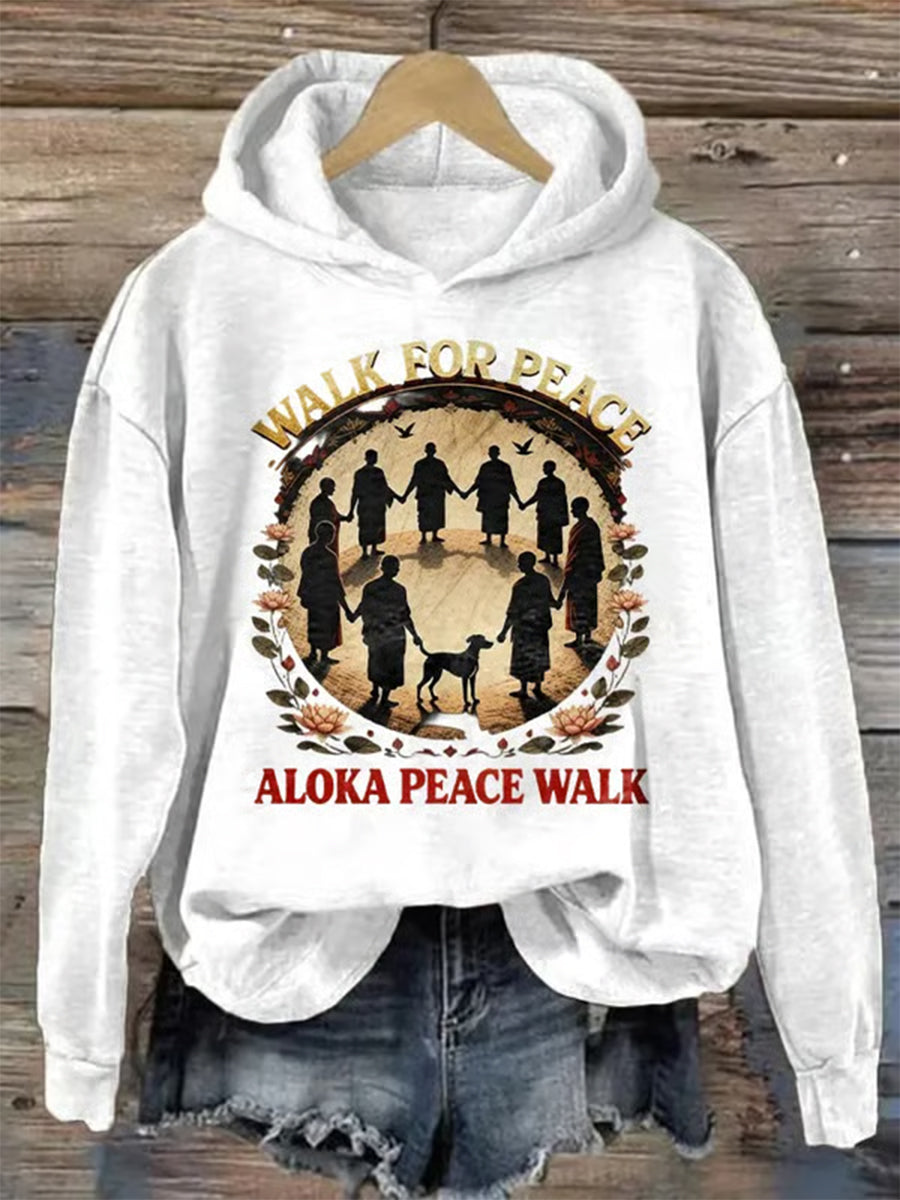 Women's Walk For Peace Print Sweatshirt