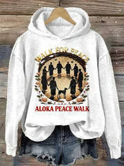 Women's Walk For Peace Print Sweatshirt