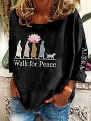 Women's Walk For Peace Print sweatshirt