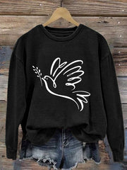 Women's Walk For Peace Print Sweatshirt