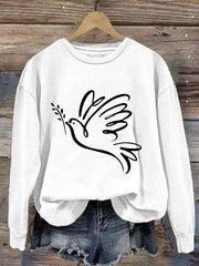 Women's Walk For Peace Print Sweatshirt