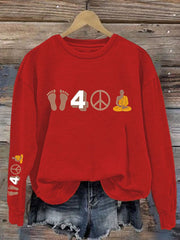 Women's Walk For Peace Print Sweatshirt