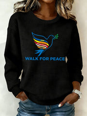 Women's Walk For Peace Printed Sweatshirt