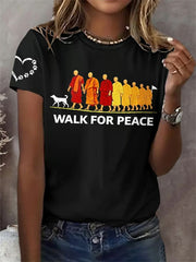 Women's Walk For Peace Printed T-shirt