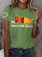 Women's Walk For Peace Printed T-shirt