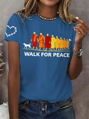 Women's Walk For Peace Printed T-shirt