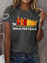 Women's Walk For Peace Printed T-shirt
