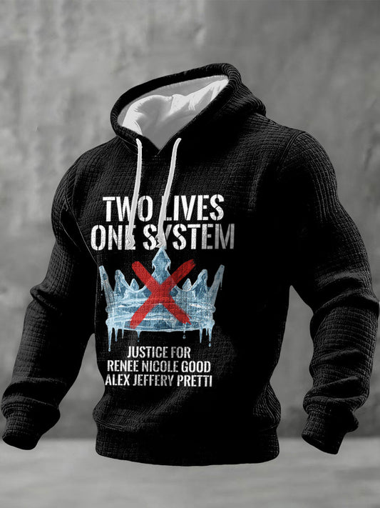 Men's Minneapolis Resist Checkered Cotton Hoodie