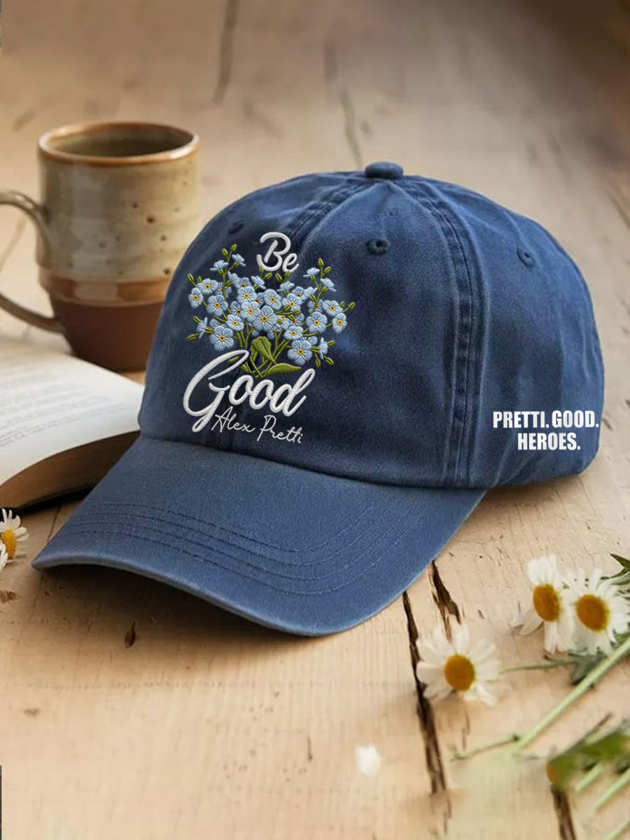 Unisex Be Pretti Good Forget-Me-Not Flower Print Stand With Minnesota Abolish Ice Resist Hat