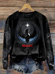 Women's The Loon Platoon Rebel Alliance Resist Printed Regular Sweatshirt