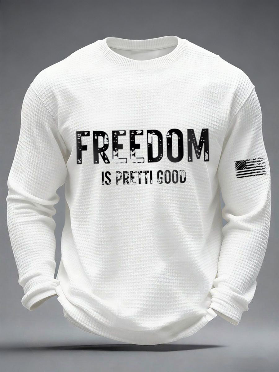 Men's Freedom Is Pretti Good Minneapolis Resist Waffle Shirt