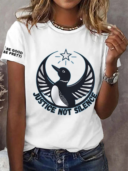 Women's I Justice Not Silence Be Good Be Pretti Anti ICE Tee