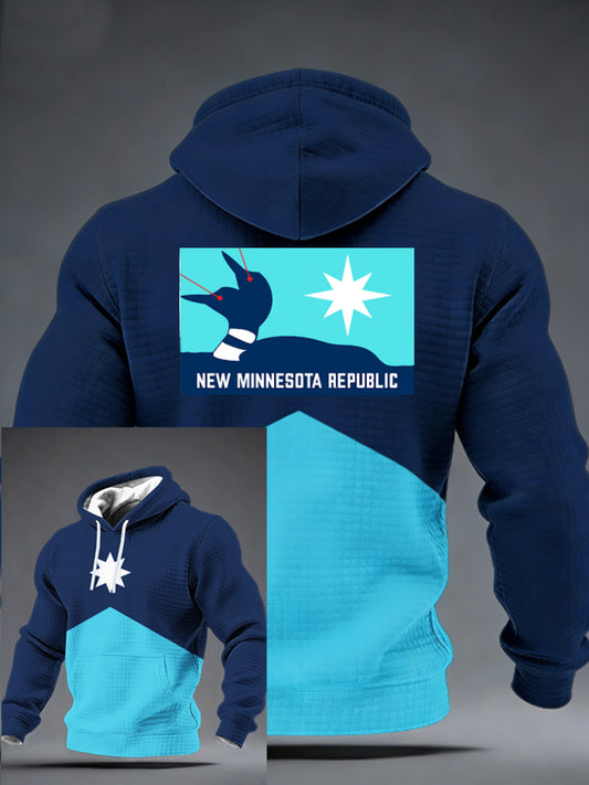 Men's Minnesota Rebel Alliance Checkered Cotton Hoodie