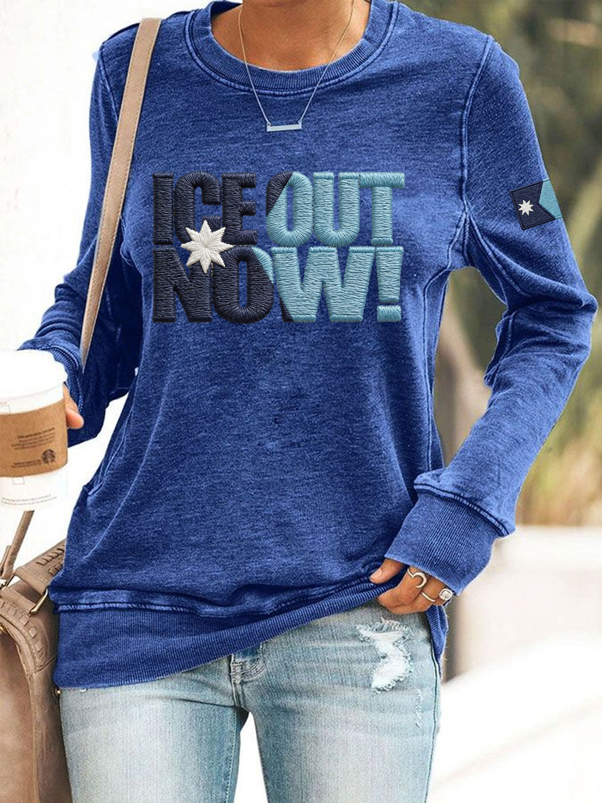 Women's ICE OUT NOW Print Sweatshirt