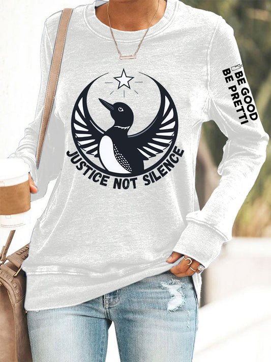 Women's Justice Not Silence Be Good Be Pretti Anti ICE Sweatshirt