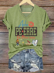 Women's Puerto Rico Printed Short-Sleeved T-Shirt