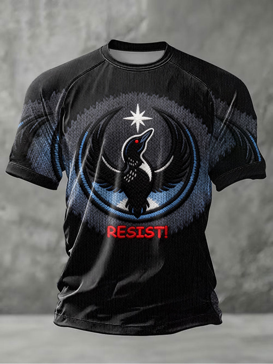 Men's The Loon Platoon Rebel Alliance Resist Printed short sleeve t-shirt
