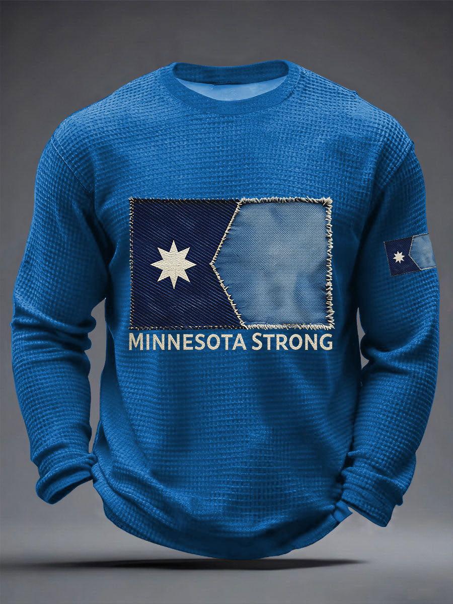 Men's Minnesota Strong Waffle Long Sleeve T-Shirt