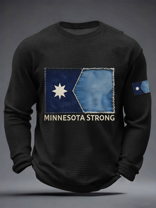 Men's Minnesota Strong Waffle Long Sleeve T-Shirt