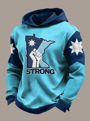 Men's NO ICE Waffle Print Casual Hoodie