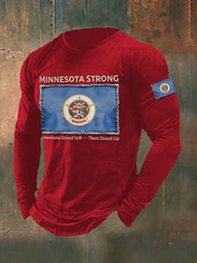 Men's Minnesota Strong Minnesota Stood Still — Then Stood Up Long Sleeve T-shirt