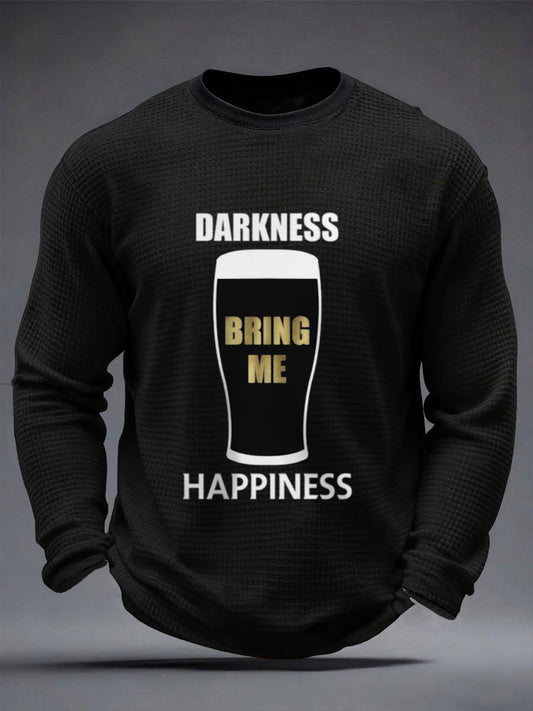 Men's Darkness Bring Me Happiness Waffle Long Sleeve T-Shirt