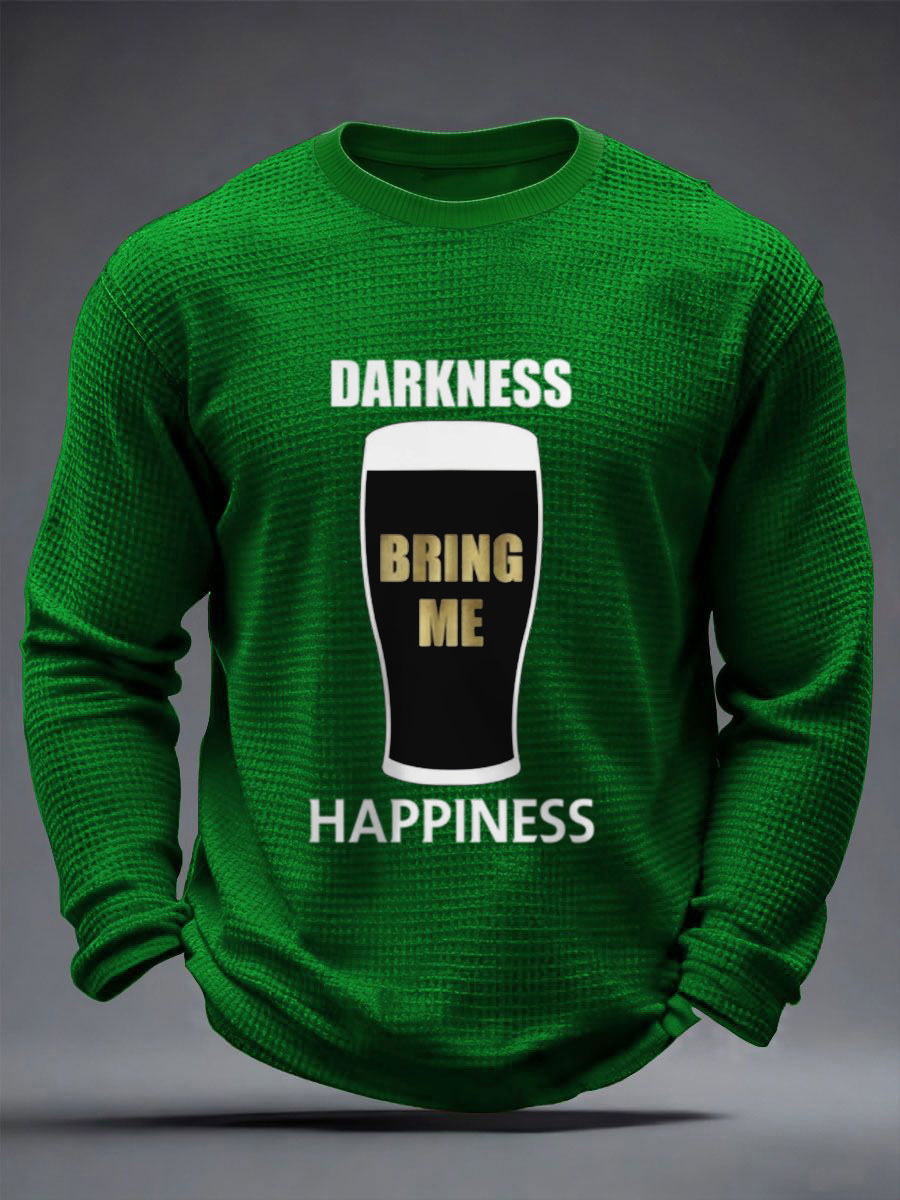 Men's Darkness Bring Me Happiness Waffle Long Sleeve T-Shirt